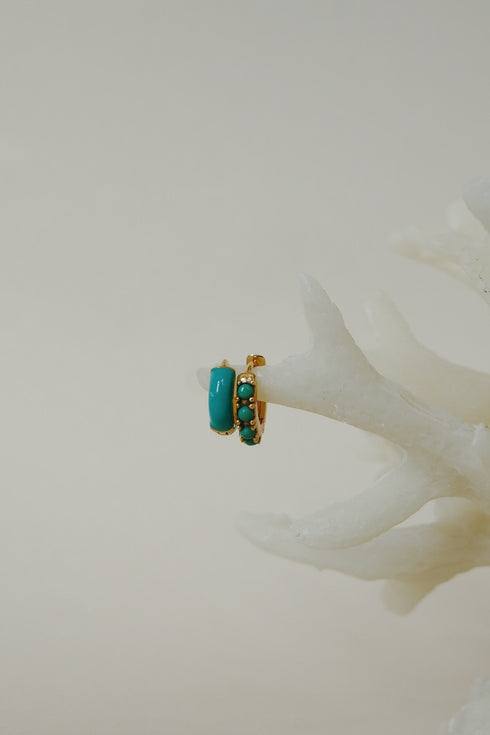 MEDITERRANEAN ENAMEL HUGGIE GOLD